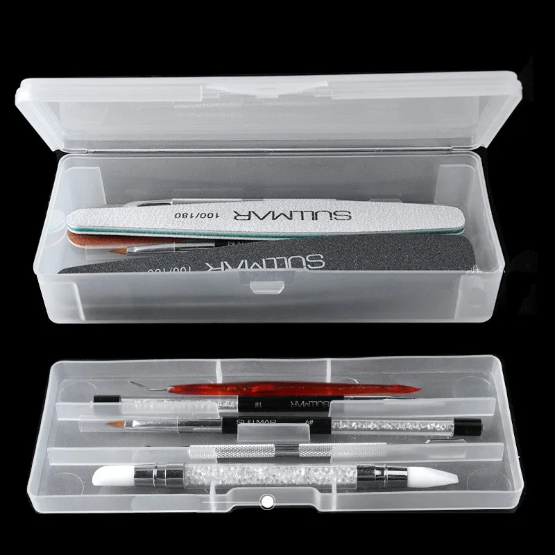1Pc Rectangle Double-layer Nai - Nail File Titanium recension och pris