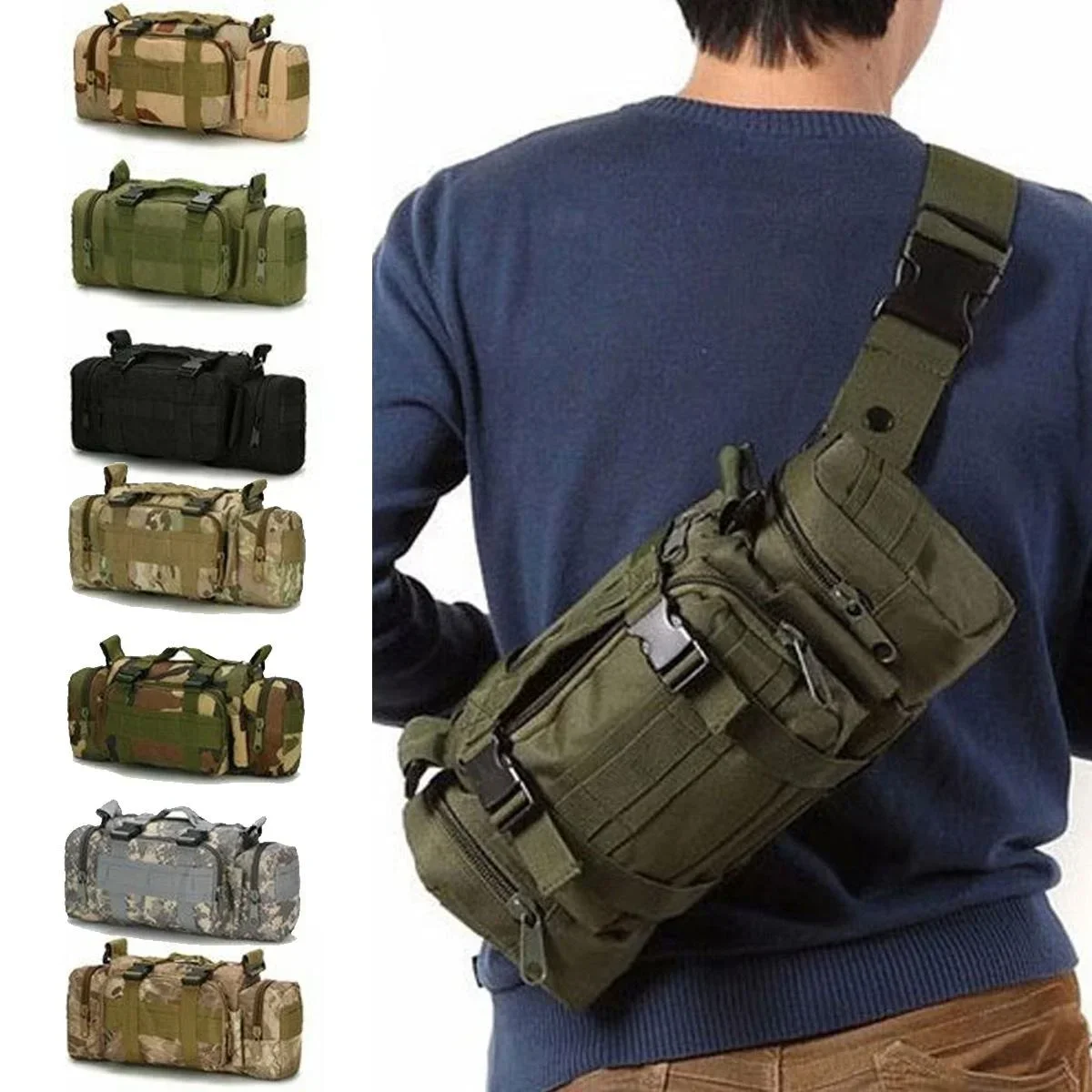 Duffel Waist Bag Molle Waterpr - Edc Carry Bag For Men recension och pris