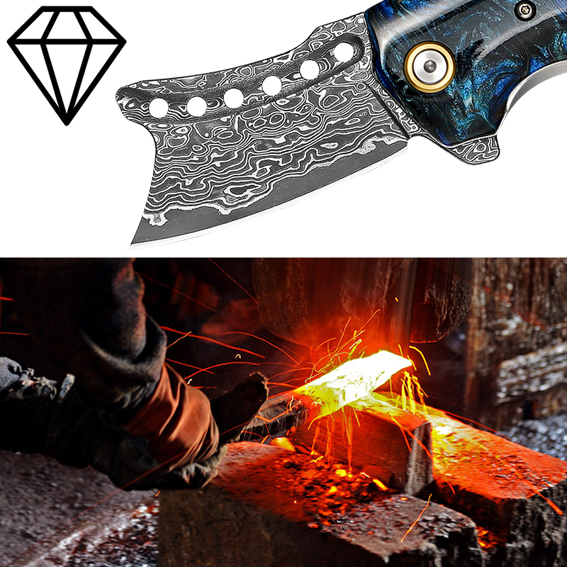 Handmade Damascus Steel Pocket - Edc Concealed Carry Knife recension och pris