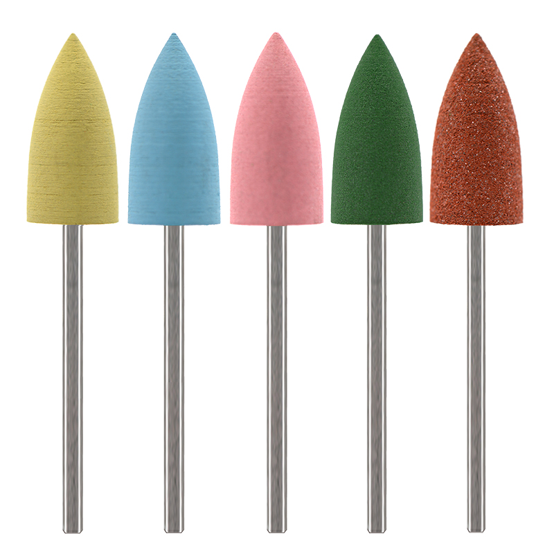 5Pcs/Set Silicone Nail Drill B - Nail File Titanium recension och pris