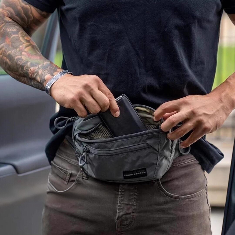 Mens Belt Bag with Adjustable  - Edc Concealed Carry Fanny Pack recension och pris