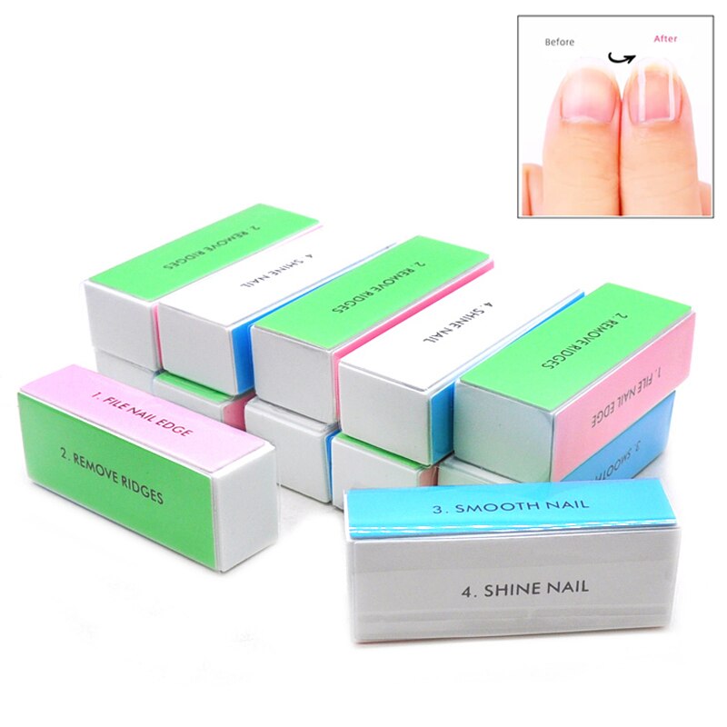5pcs  Colorful Buffing Block 4 - Nail File Titanium recension och pris