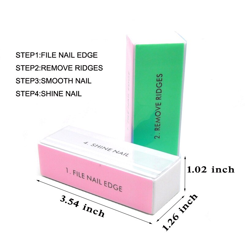 5pcs  Colorful Buffing Block 4 - Nail File Titanium recension och pris