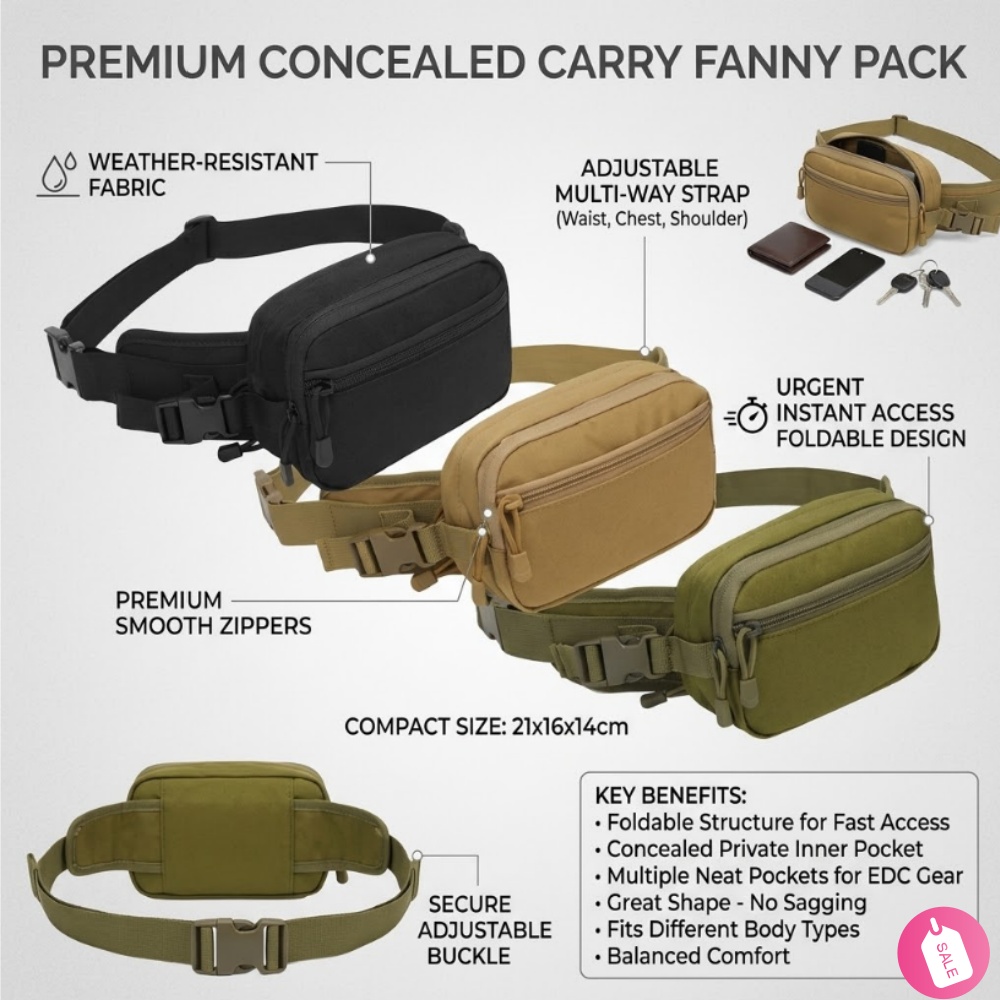 Tactical Concealed Carry Fanny - Edc Concealed Carry Fanny Pack recension och pris