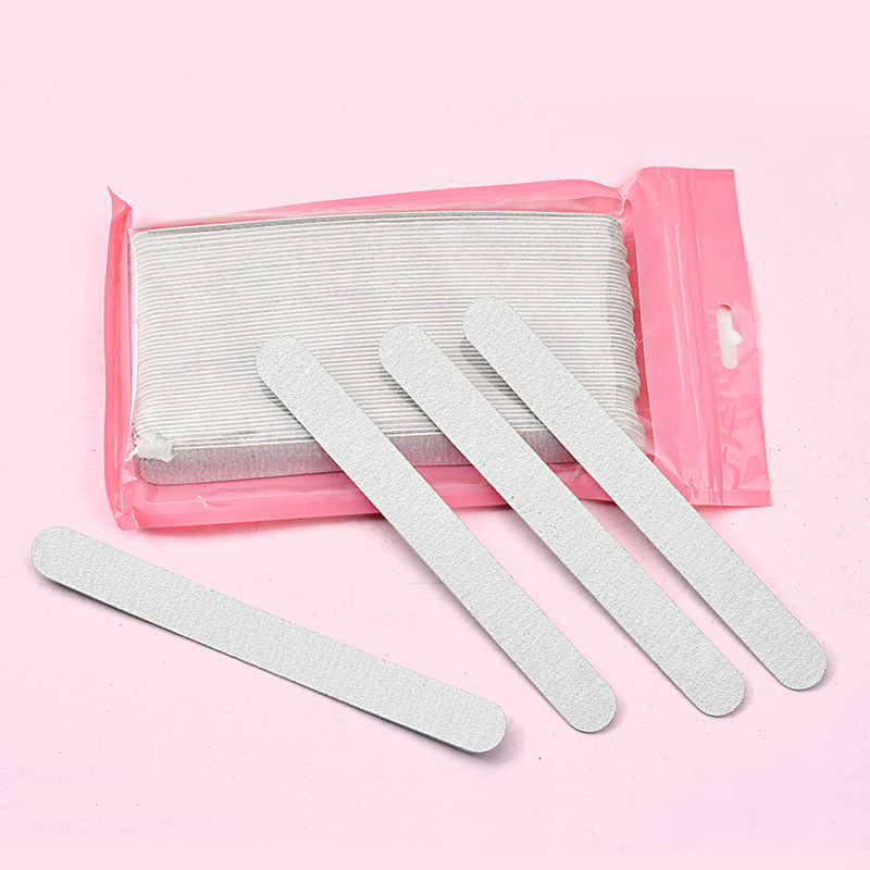 50Pcs/100Pcs Grey Removalble P - Nail File Titanium recension och pris