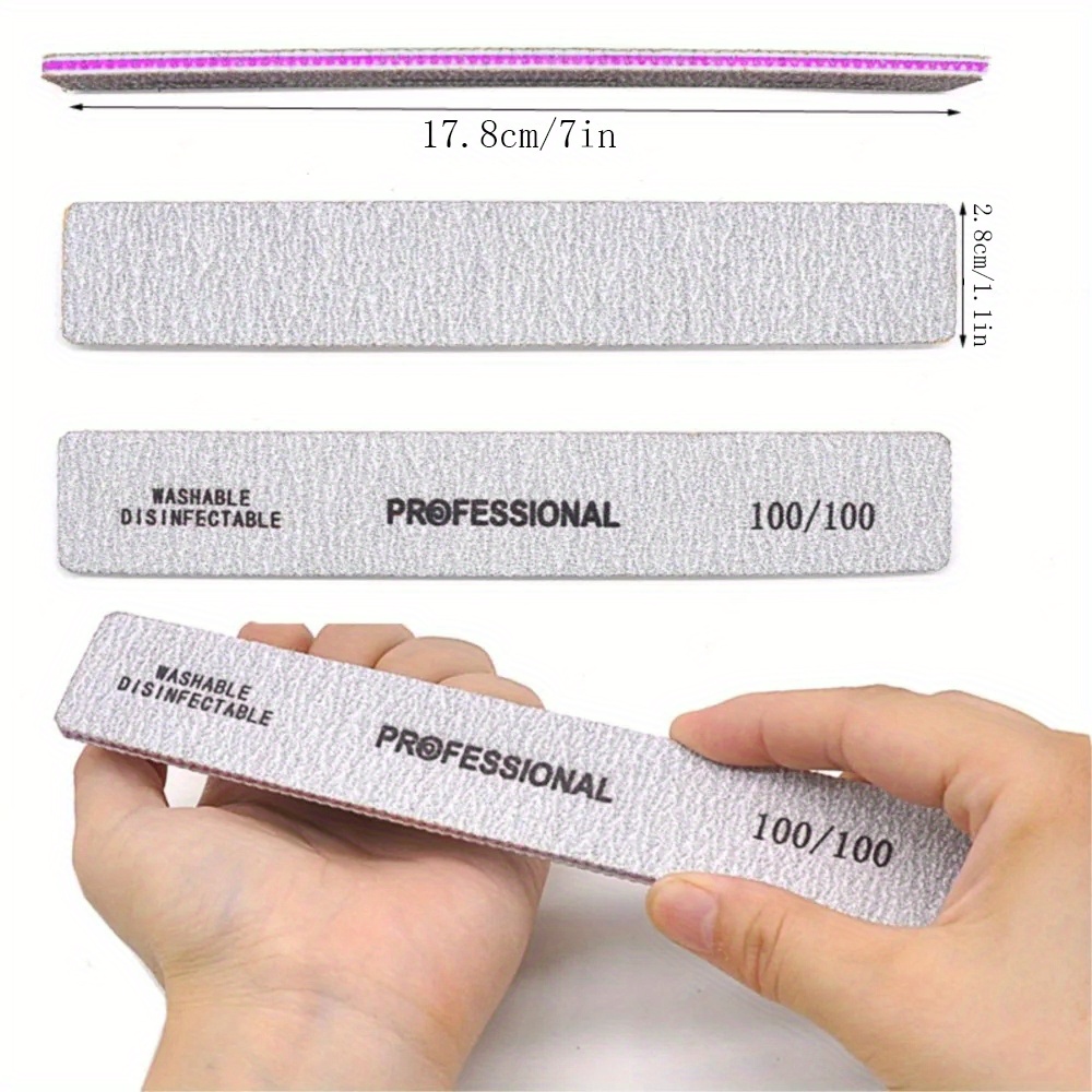 Straight Nail File 80/100/180/ - Nail File Titanium recension och pris