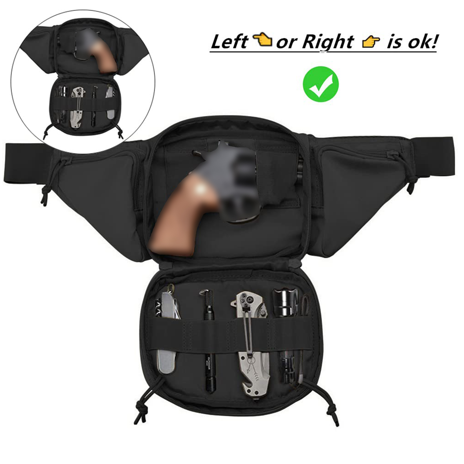 Tactical Fanny Pack Gun Holste - Edc Concealed Carry Fanny Pack recension och pris